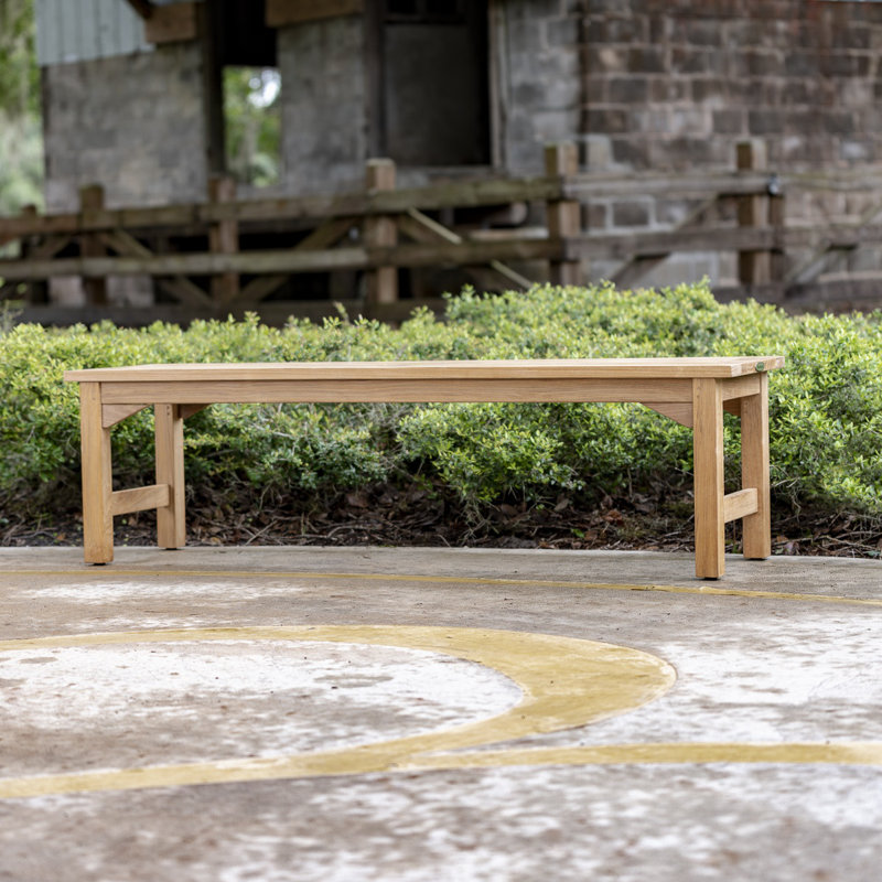 Banc de pique-nique en teck, H 16,5 po x l 59,25 po x P 15,75 po
