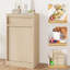 Armoire à poubelle inclinable, armoire de rangement autoportante de 10 gallons pour la salle à manger de la cuisine, armoire à linge dissimulée à l'épreuve des chiens-106775900