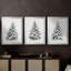 Christmas Holiday Art VI - Toile tendue avec châssis sur mesure - 3 pièces-918005218-918005211