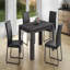 Table de salle à manger, rectangulaire, 48 po, petite, cuisine, salle à manger, stratifié noir, contemporain, moderne-376678962-376678975