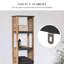 Grande armoire de rangement pour salle de bain avec plusieurs tablettes et porte ventilée, brun et gris - Collection Elements