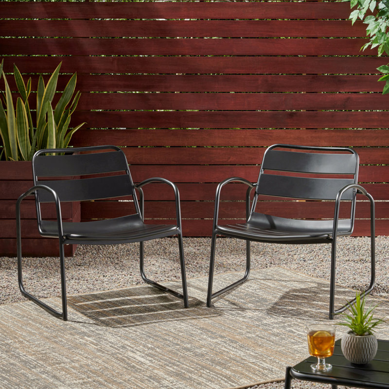 Patio Chair, Matte Black