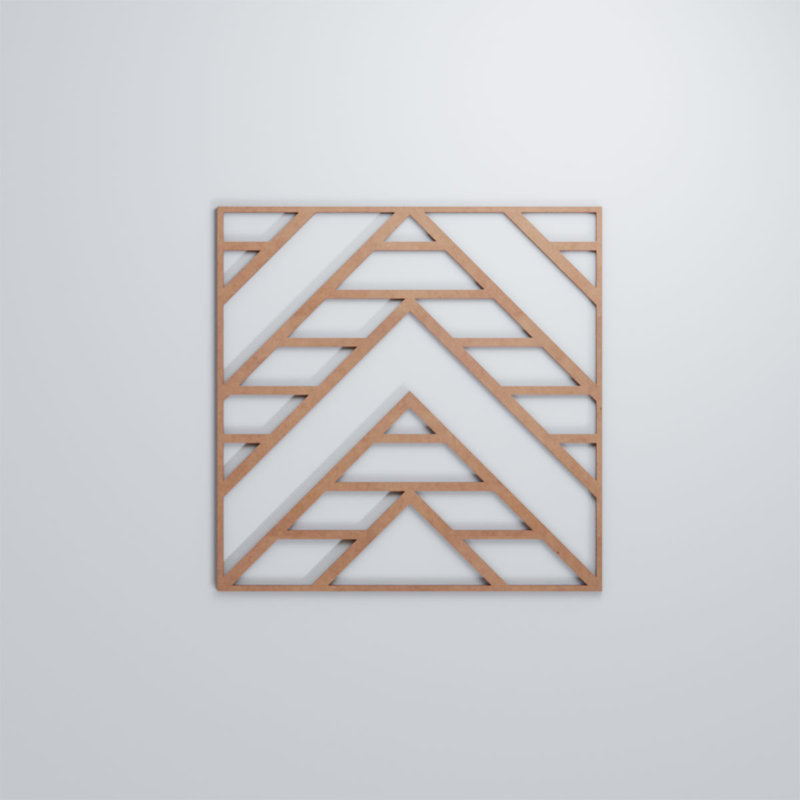 Panneaux muraux décoratifs en bois Gilcrest, H 23 3/8 po x l 23 3/8 po x P 3/8 po, Bois