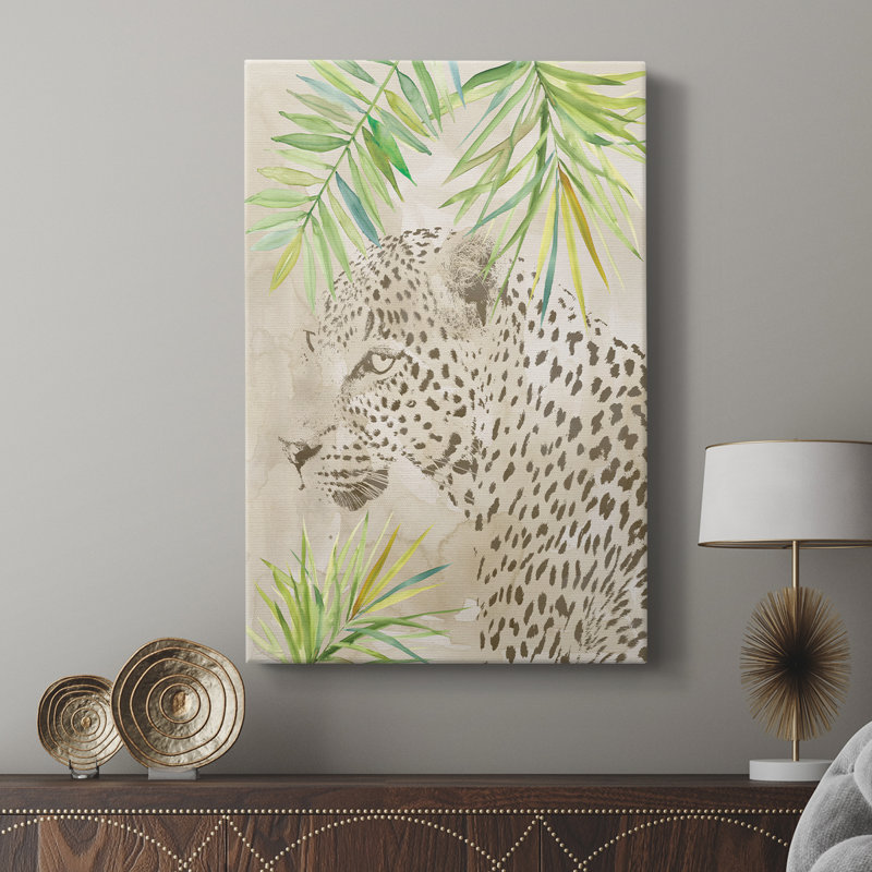 Boho Jungle Cat II -Custom Wrapped Gallery Cavas