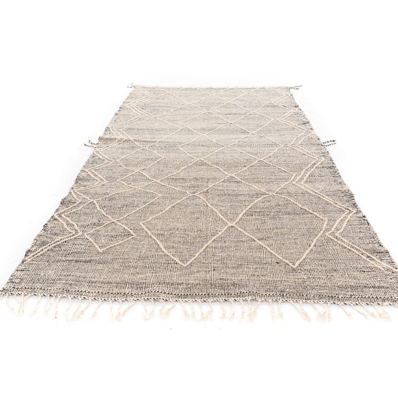 Tapis noir et blanc Orpheus