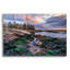 Art mural en verre Breakwater Bay «Tidal Serenity Ii» par Rick Berk-1666043774