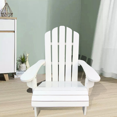 Outdoor Indoor White Chair - And Comfortable, Wide Seat, Armrest, Easy Assembly, 110 Lbs Weight Limit Populus Wood 'S Versatile Use In Patio, Porch, Deck, Garden, Poolside, To Assemble, Max