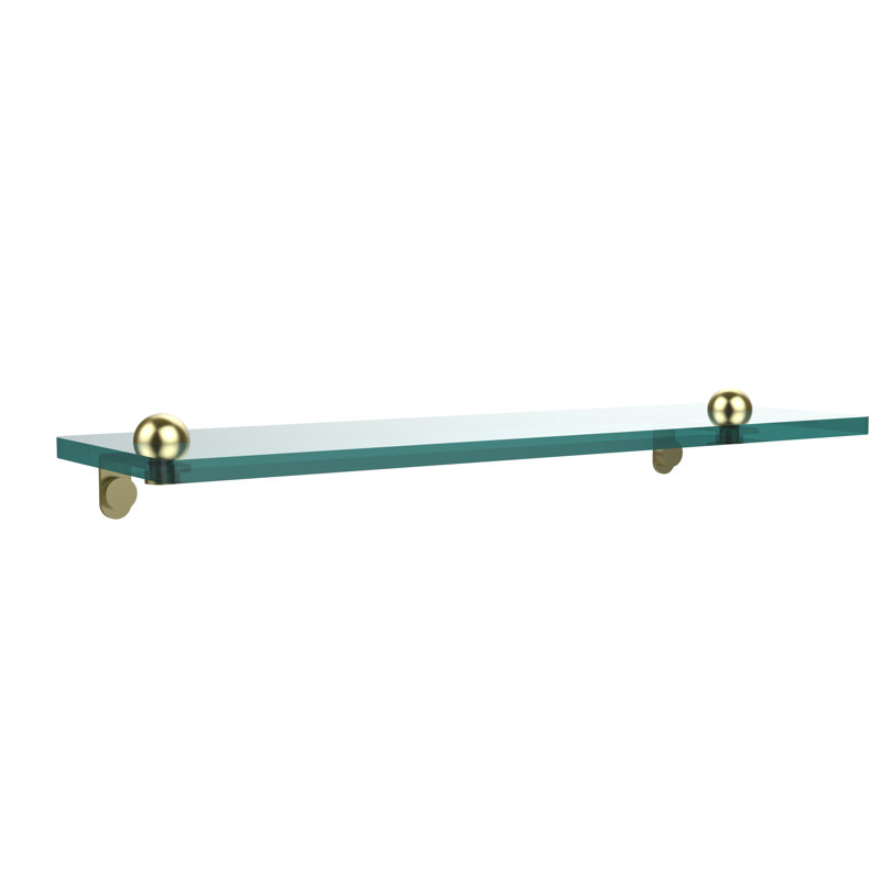 Gober Bracket Shelf, 16", Satin Brass