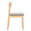 Chaise d'appoint en lin brun clair / gris Jakob