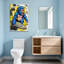 Animaux, singe bleu, surf, art graffiti-1028148543