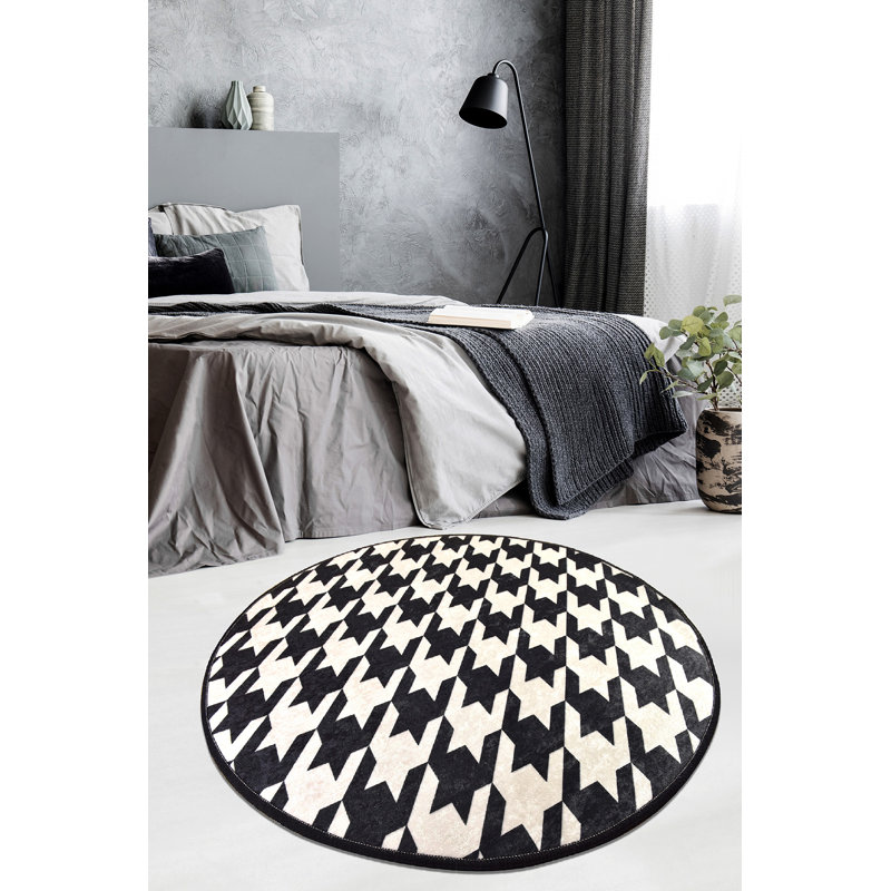 Antibacterial Round Carpet, 39.4 Inches Diameter, 100% Polyester, 0.2 Inches Pile Height | Non-Slip Underside, Machine Washable | Perfect for Living Room, Bedroom, and Playroom, Soft and Durable Design