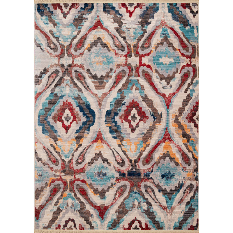 Tapis bleu / gris Efaz, Tapis de couloir 2 pi x 8 pi