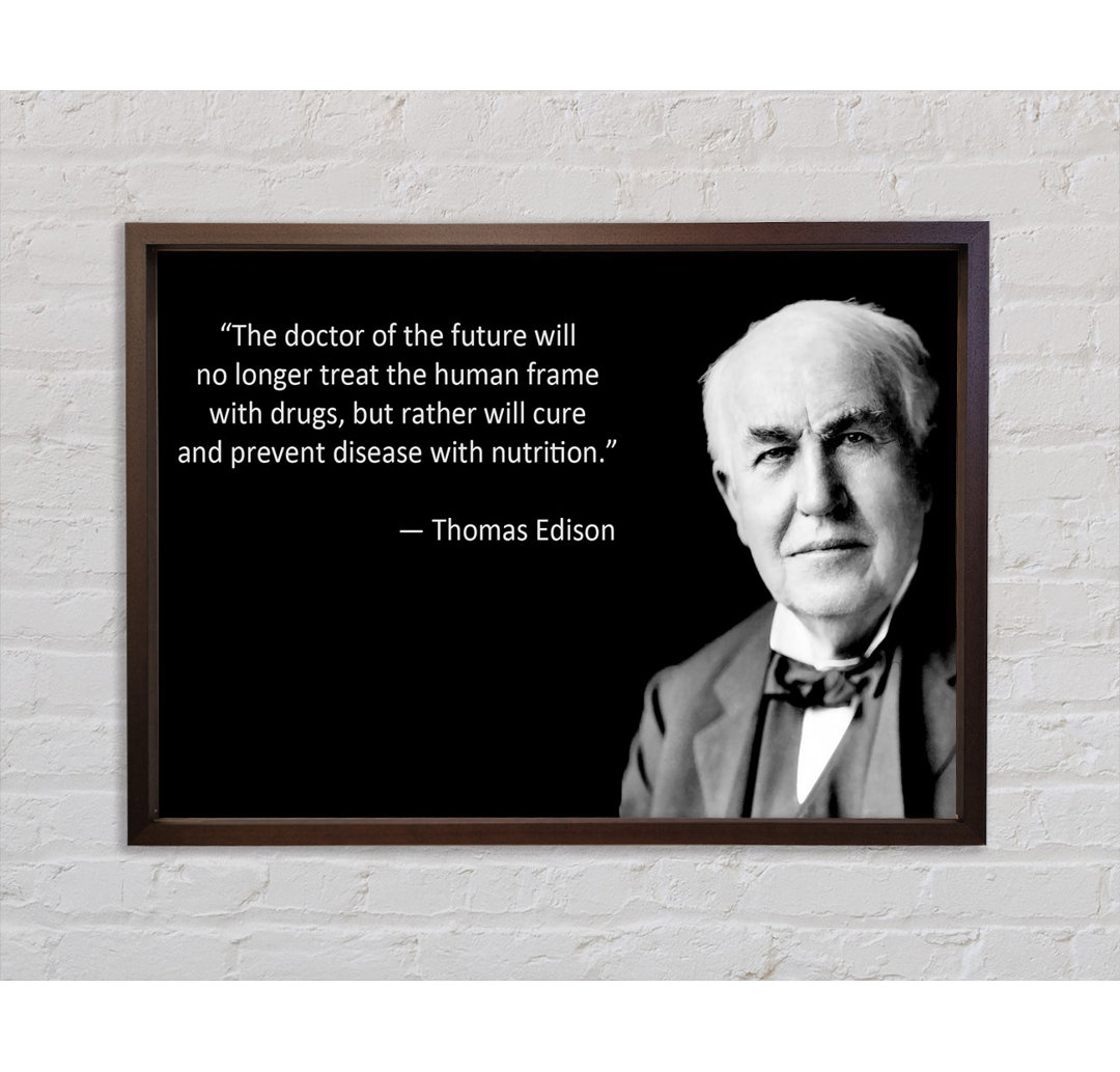 Motivationszitat Thomas Edison - Drucken