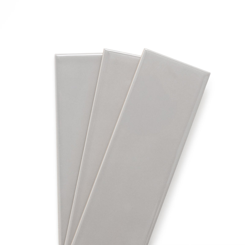 Subway Art 2" x 8" Glossy Ceramic Wall Tile, Grey