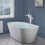 Robinet de baignoire autoportant à poignée simple avec douche à main Topcraft, chrome-69763907