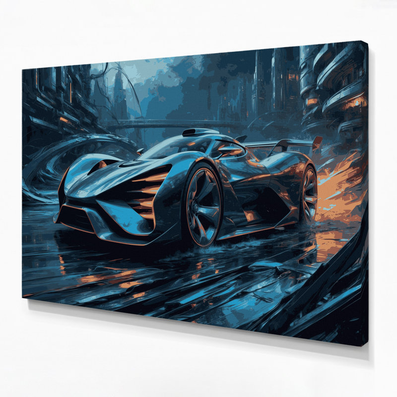 Art de transport sur toile gris, H 20 po x l 30 po