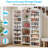 47.2" White 14-Tier Shoe  Storage Cabinet With 22 Open Cubbies, 46 Pairs Wide Entryway Shoe Organizer Cabinet, Shoe Storage