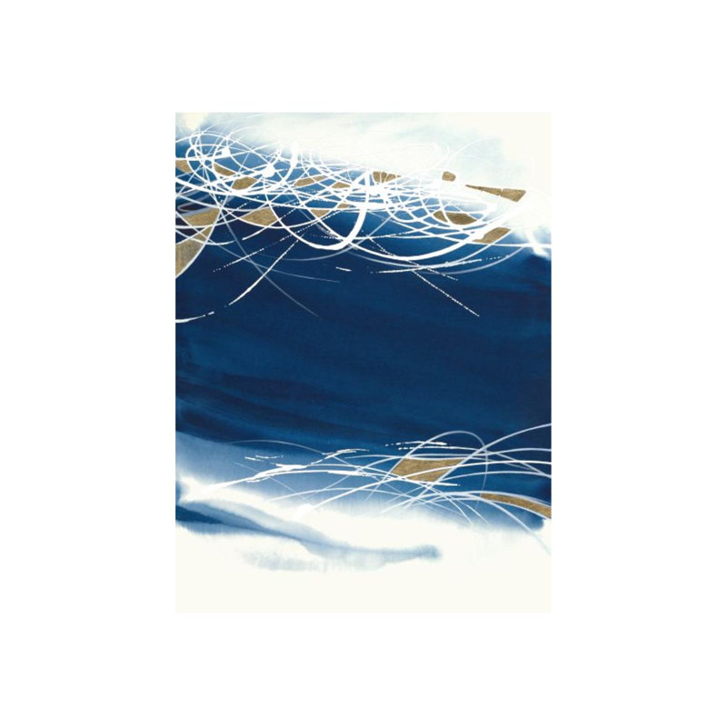 «Deep Lake II» par Janice Sadler, impression sur toile tendue, H 48 po x l 36 po x P 1,5 po, Or doré