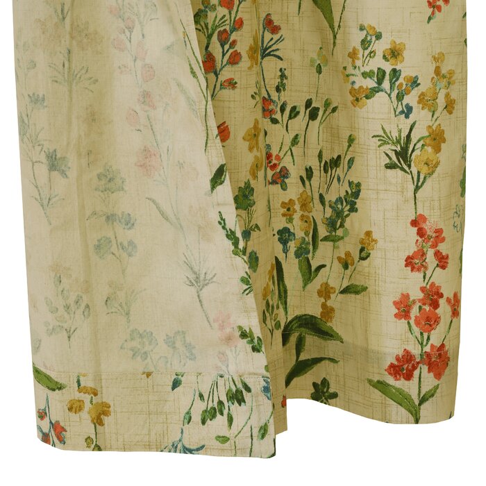 Astoria Grand Womack 100% Cotton Floral Room Darkening Rod Pocket ...