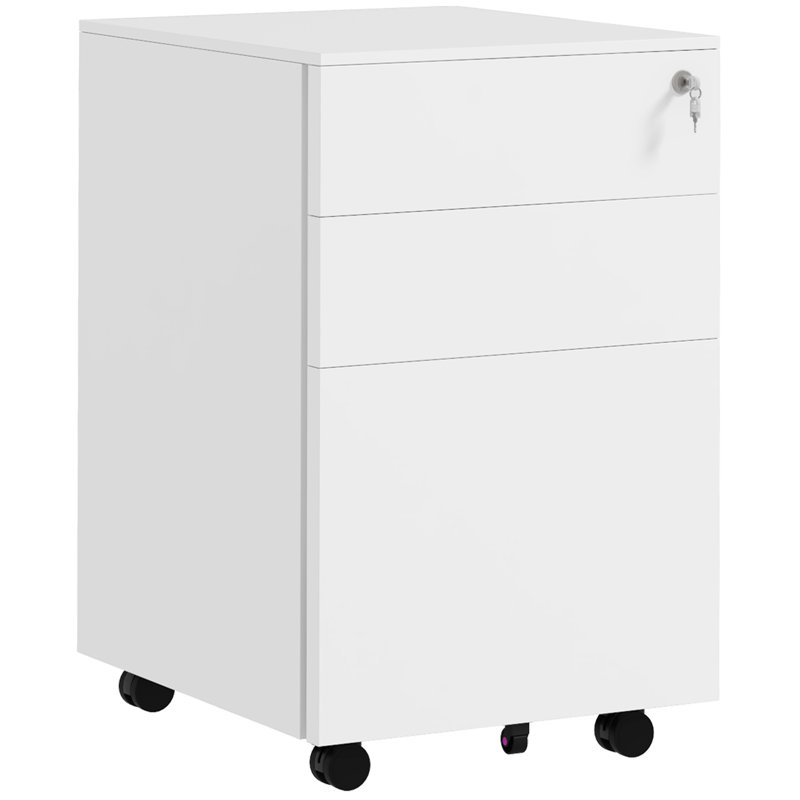 3 Drawer Filing Cabinet, White
