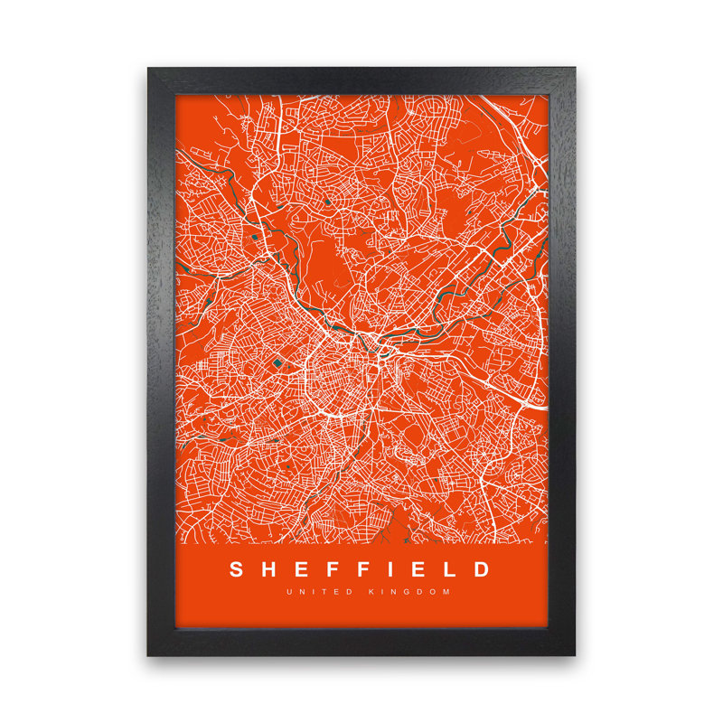 Sheffield I - Print, Black Paper, 88cm H x 64cm W x 3cm D
