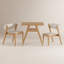Ensemble 3 pièces de table et chaises en bois massif-273966778