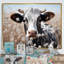 Vache fleur pâturée, reproduction d'art sur toile-1060200409-1060200431