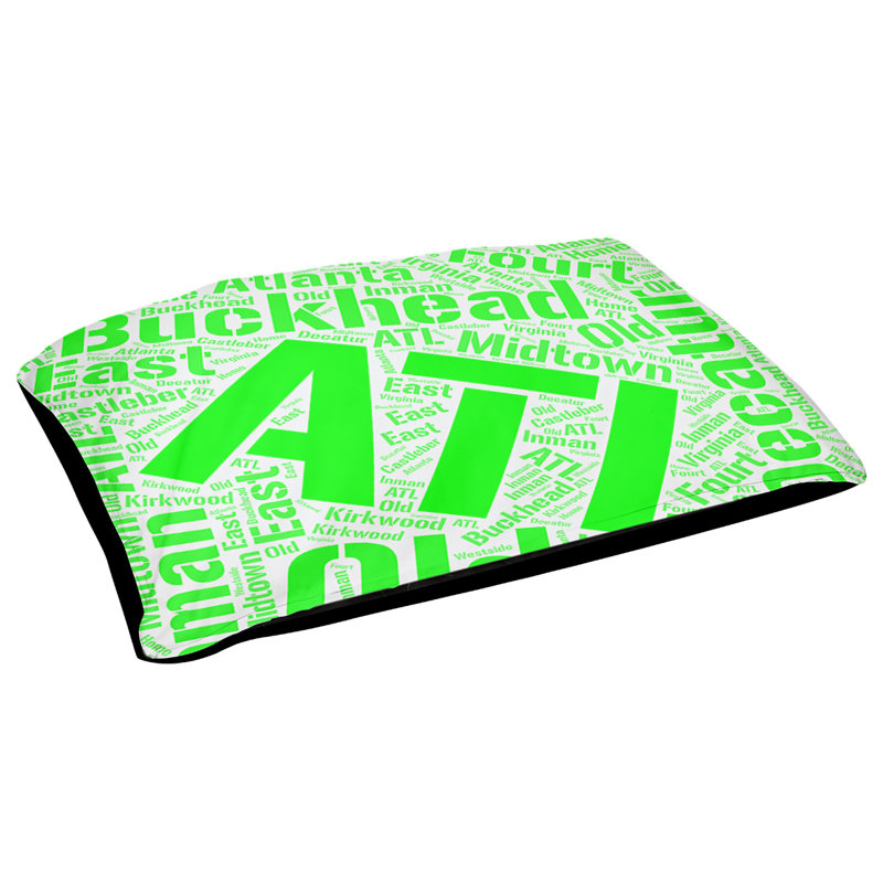 Oreiller rectangulaire designer, Petit L 28 po x l 18 po, Vert, Dallas