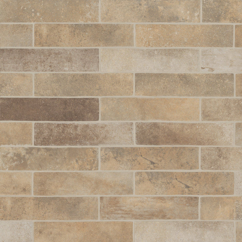 Montana 3" x 10" Porcelain Brick Look Wall & Floor Tile, Flathead