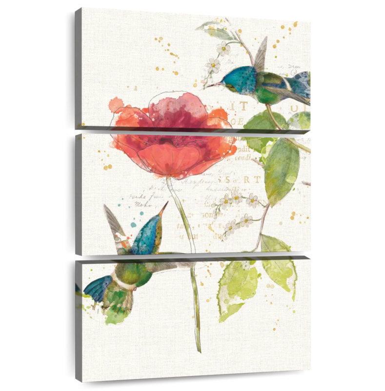 Fleur de colibri sarcelle Brampt, H 38 po x l 24 po