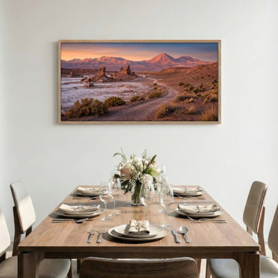 Tableau encadré sur toile représentant un paysage désertique (1 pièce), 122 x 61 cm