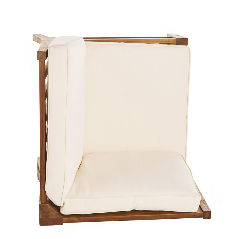 Chaise de coin de patio, crème, Cream