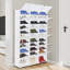 Armoire à chaussures Fik à 4 rangées FCH à 4 rangées de 8 cellules 32 fils en plastique blanc naturel