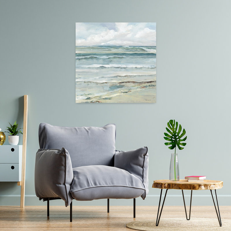 Beauté côtière à la plage avec art côtier, H 24 po x l 24 po