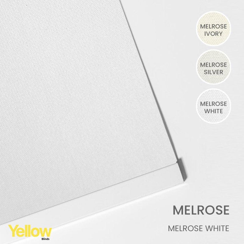 Adjustable Vertical Sliding Panel Track Blinds, Melrose White