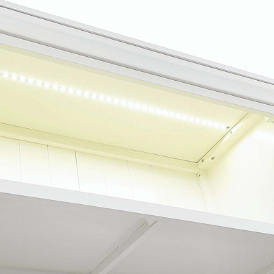 Bibliothèque de 83,4 po de hauteur avec bande lumineuse, étagères décoratives à 5 niveaux avec tablettes réglables, rangement autoportant