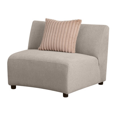 Chaise rembourrée sans accoudoirs Greige