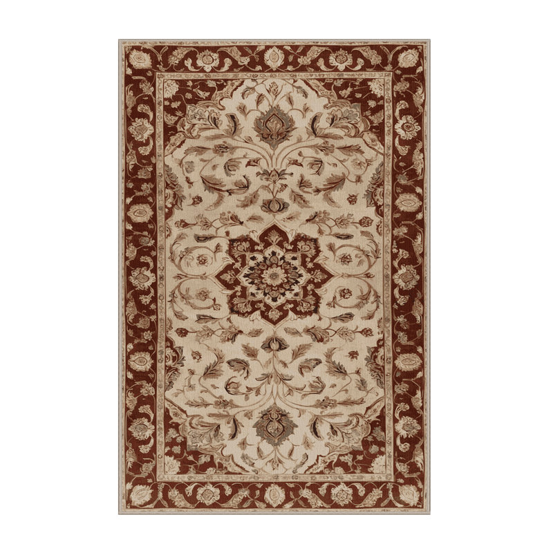 Tapis brun lavable à la machine, Rectangulaire 8 pi x 10 pi