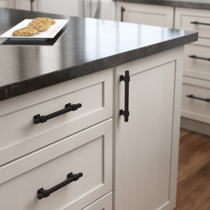 Square Bar Adjusta-Pull Adjustable 1-3/8 to 5-6/15 in. (35-160 mm) Cabinet Drawer Pull, 6.31", Matte Black