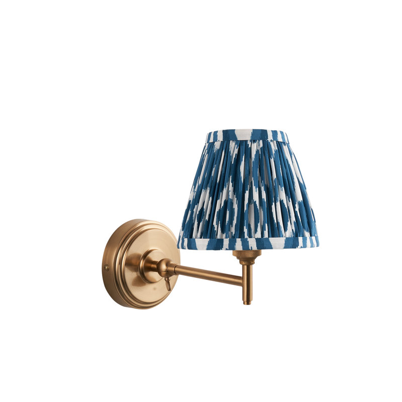 Step Fold Armed Sconce, Blue/White