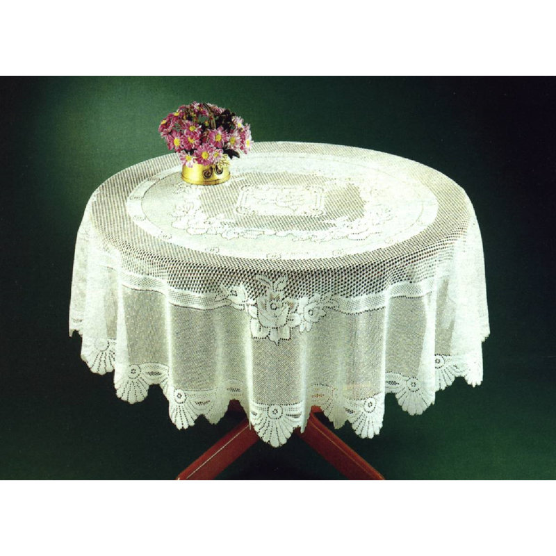 Sikorsky Tablecloth, Cream, Round (91.44cm W x 91.44cm L)