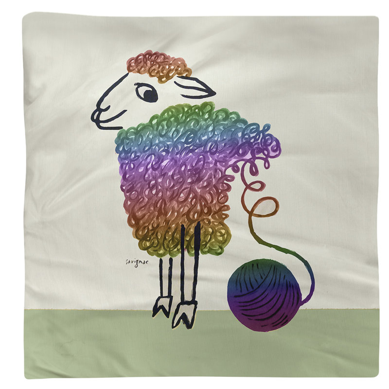 Raymond Savignac Cotton Square Napkin, Rainbow