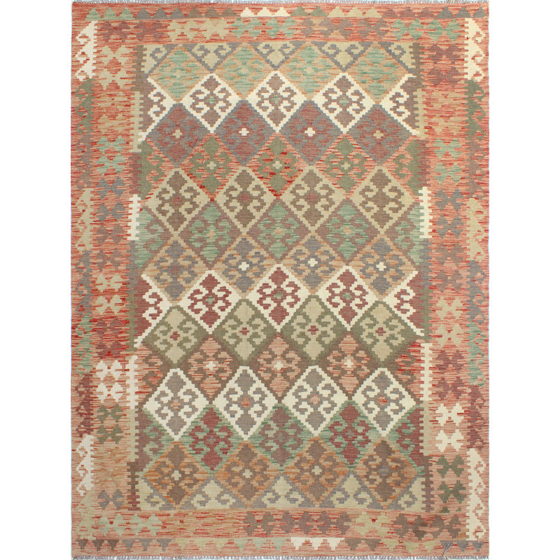 Tapis brun tissé à plat Sun