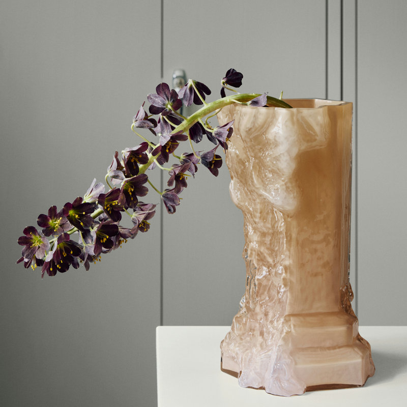 Rocky Baroque Table Vase, Dusty Pink