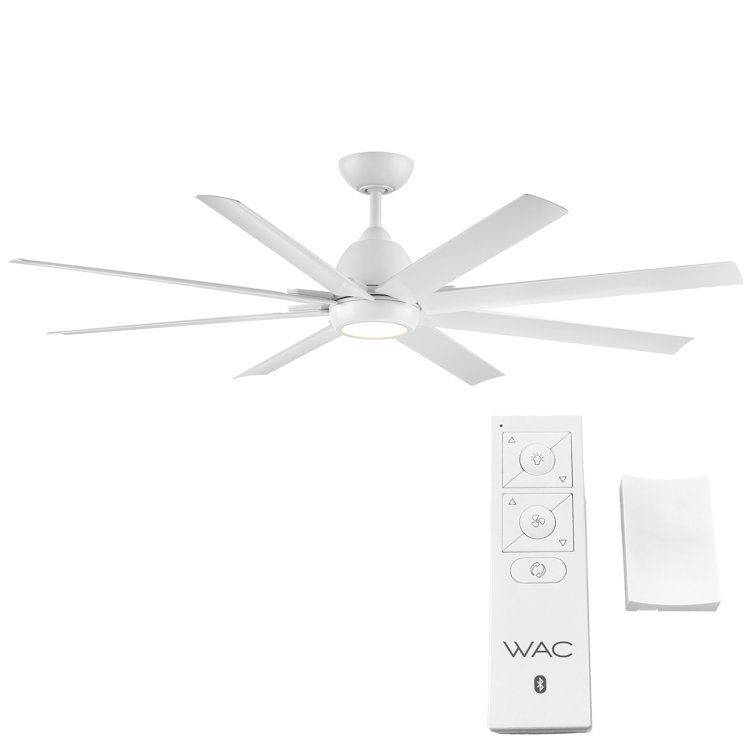 66" 8 - Blade Outdoor / Indoor Smart Ceiling Fan with Remote Control Included, Works With Google Assistant, Amazon Alexa and IOS/Android Mobile APP