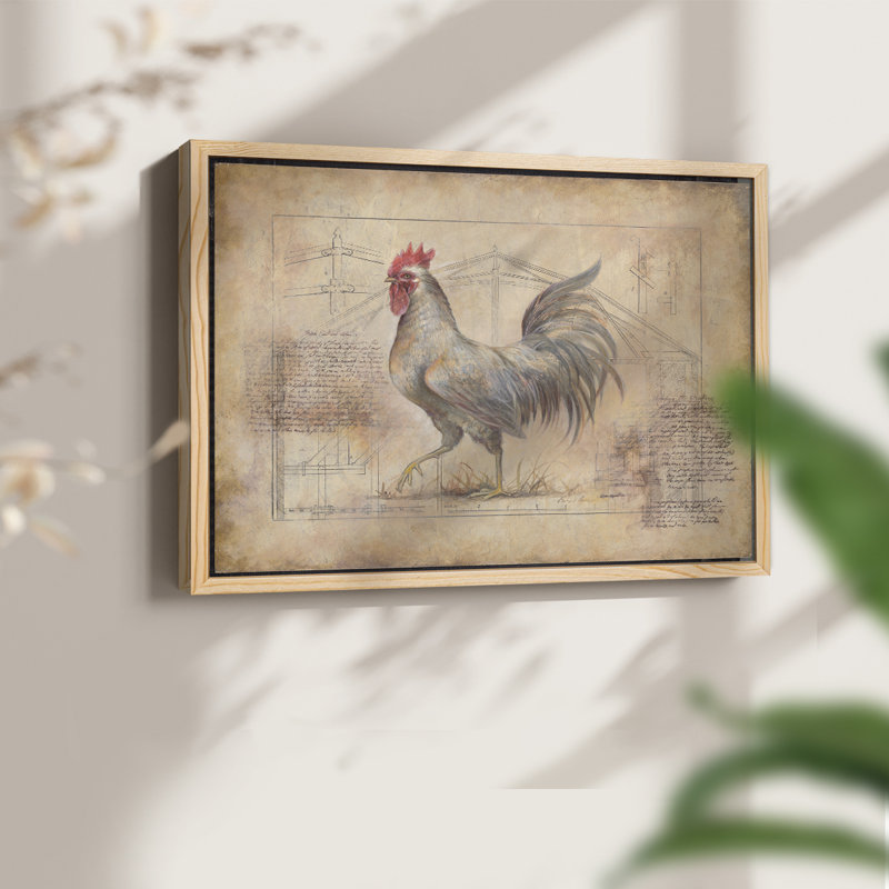 «Rustic Fowl II», reproduction encadrée, H 8 po x l 10 po, Naturel