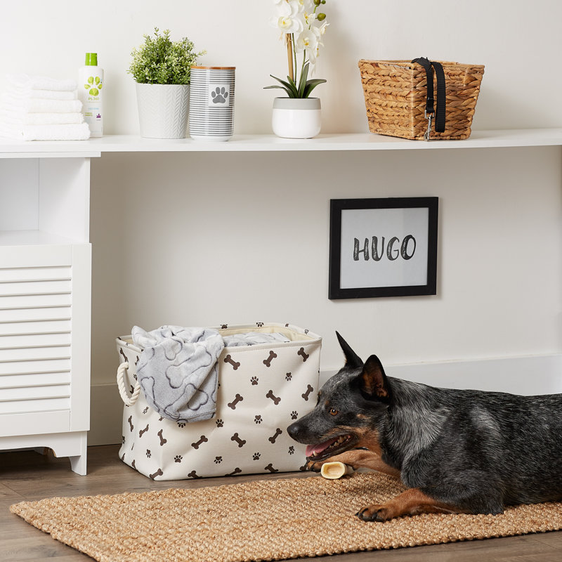 Tucker Murphy Pet™ Fabric Decorative Bin, 12" H x 16" W x 10" D, Dark Brown