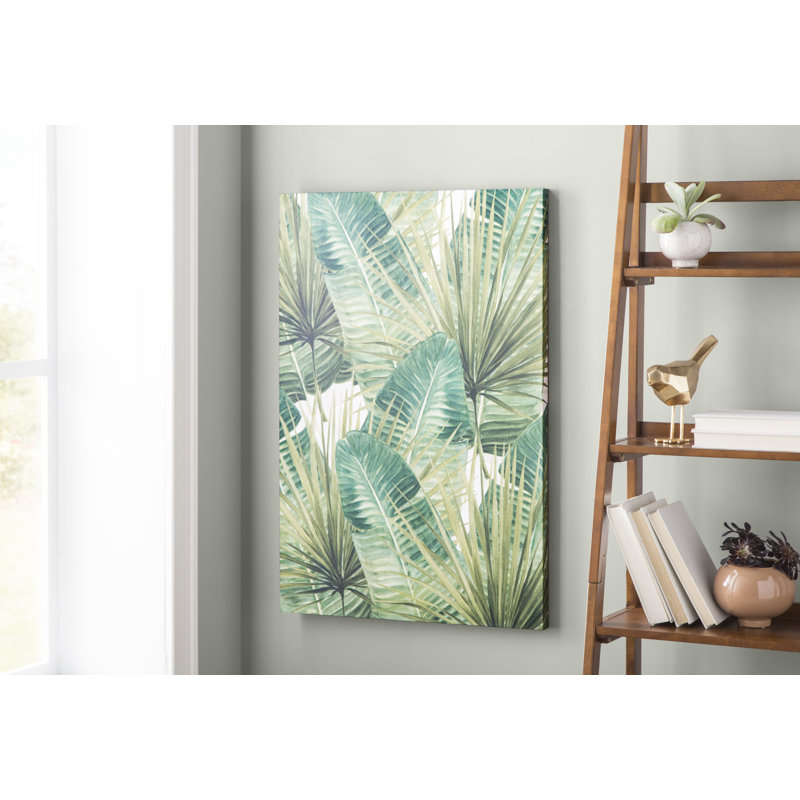 « green palm leaves », reproduction d’impression sur toile tendue