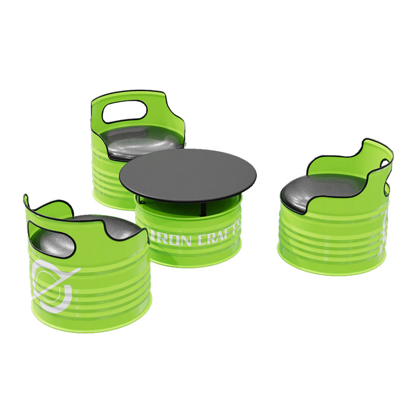 Ensemble repas rond 27,56 po, Vert, Vert / noir