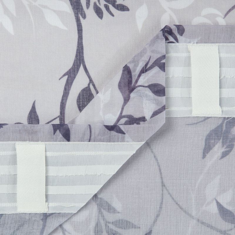 Paire de rideaux 3 en 1 avec passe-tringle Keohane, l 52" x L 63", Mauve bleu marine